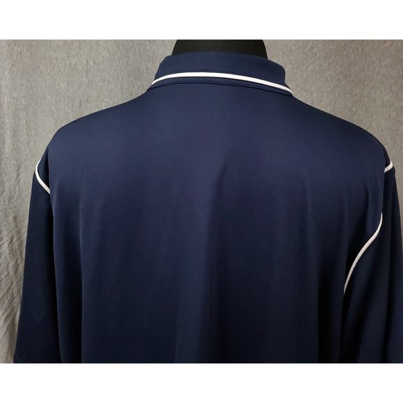 Nike Dri Fit XXL Dark Blue Short Sleeve Stretch 3 Button Pullover Polo Shirt - Picture 9 of 12